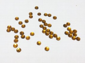 Клеевые стразы круглые с гранями RS SS16 т.желтый (topaz) 144 шт.