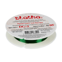 "Gamma" Проволока для бисера металл DG- 3 d 0. 3 мм 10 м №05 зеленый