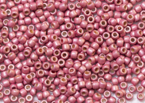Бисер Япония круглый 11/0 10 г PF0553F гальванизированный, розовая сирень